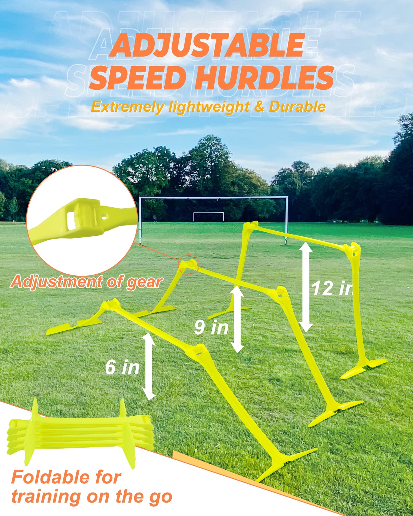 DF Speed and Agility Training Set, Agility Training Equipment for Kids with 20Ft Sports Agility Ladders, Cones, Agility Hurdles, Resistance Parachute, Jump Rope for Basketball, Soccer